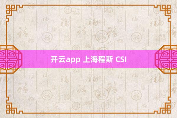 开云app 上海程斯 CSI